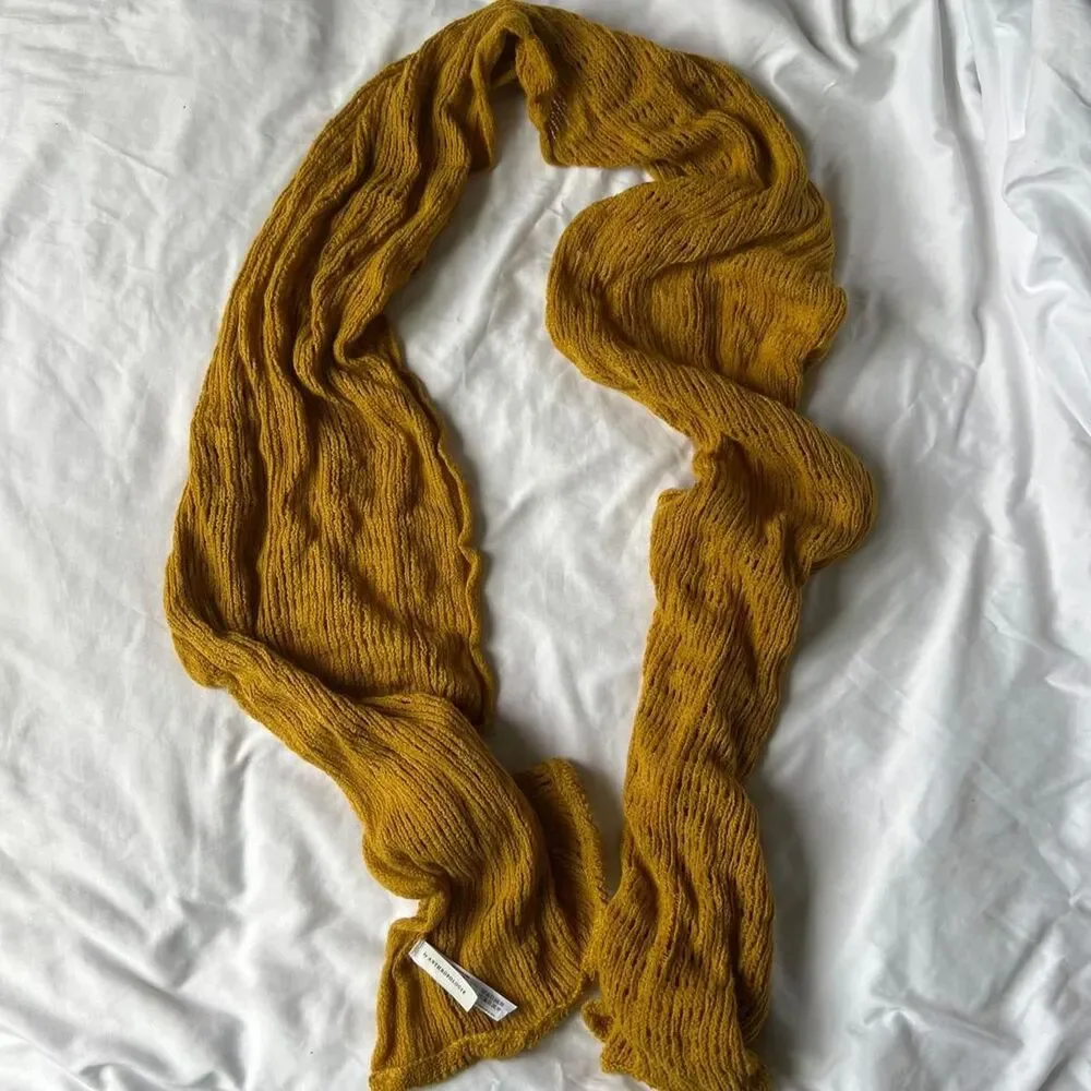 Anthropologie Women's Yellow and Gold Scarf-wraps